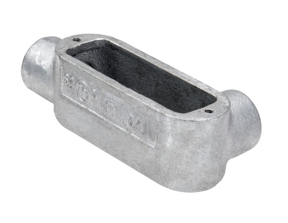 Garvin Industries LR5MHDG, 1-1/2" Threaded LR Type Conduit Body, Hot Dip Galvanized, Malleable Iron
