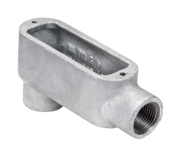 Garvin Industries LB7MHDG, 2-1/2" Threaded LB Type Rigid Conduit Body, Hot Dip Galvanized, Malleable Iron