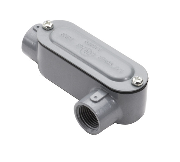 Garvin Industries LL6CG, 2" Rigid Conduit Body, Threaded LL Type, With Cover and Gasket, Copper-Free Aluminum