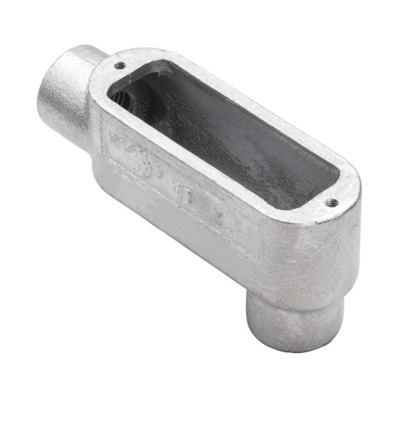 Garvin Industries LB1M, 1/2" Threaded LB Type Conduit Body, Malleable Iron, Zinc Plated