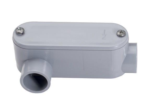 Garvin Industries LR Type Conduit Body, 3/4" PVC, Removable Cover