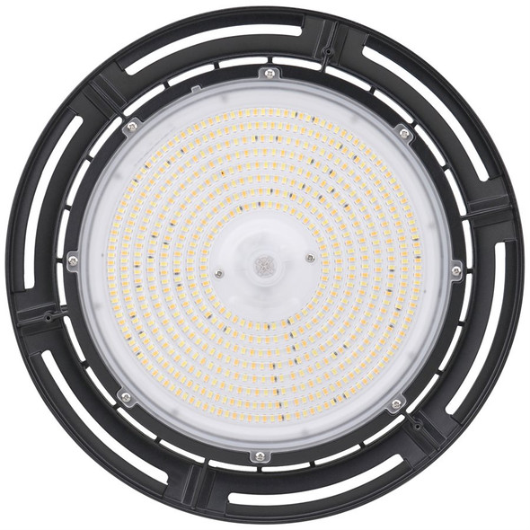 UFO High Bay, 13.8" Round, 100W/150W/200W, CCT Selectable, 0-10V Dimmable, Black