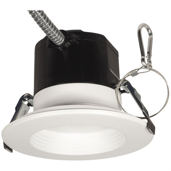 4" Round Commercial Recessed Downlight, 9W/13W/18W Wattage and CCT Selectable, 90 CRI, 0-10V Dimmable, 120-347V, White Finish