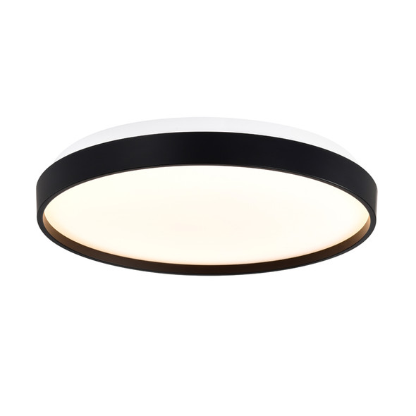 Sunpark Electronics C6615D LED Ceiling Fixture, 15" Diameter, 25W, 120V, 1400lm, Selectable 3000K|3500K|4000K, Black/White, Acrylic Shade