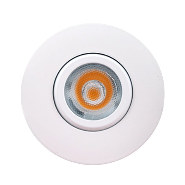 Green Creative 1" Gimbal LED Downlight, 3000K, 386lm, 5.3W, 120V, 90CRI, 38° Flood, Dimmable