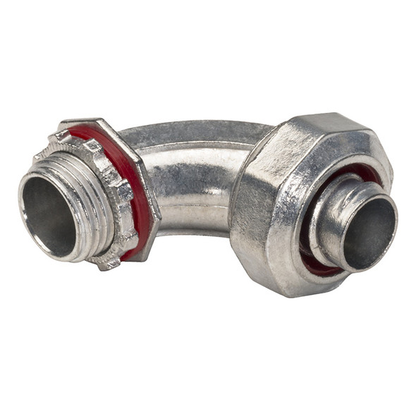Garvin Industries 497, 2-1/2" 90° Liquidtight Connector, Zinc Die Cast, Assembled with Locknut