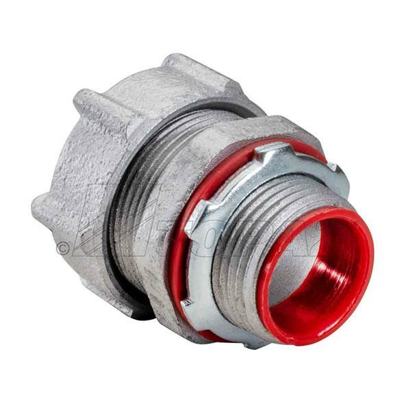 Garvin Industries 265MIRT, 1-1/2" Rigid Raintight Compression Connector, Insulated Throat, Iron, Threadless, 12 Pack