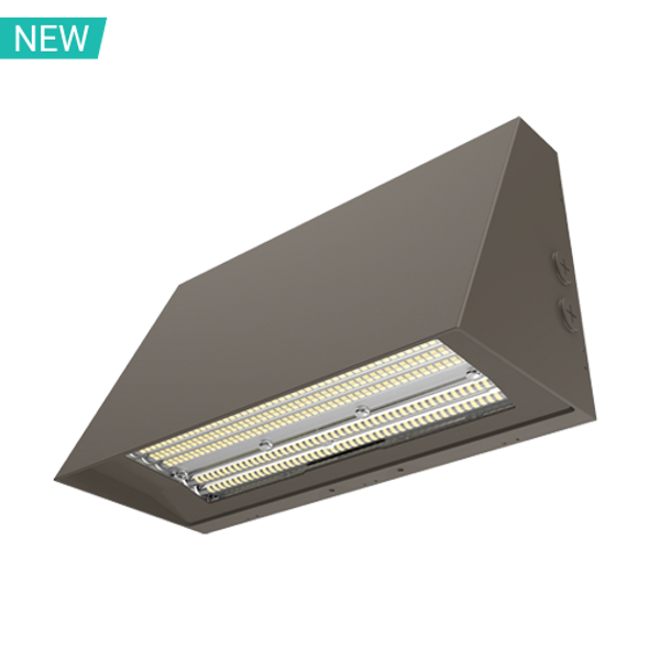 Portor PT-WPF-100-3CPB, 14" Full Cut-Off Wall Pack, 60W|80W|100W, 3000K|4000K|5000K, Adjustable Beam Angle