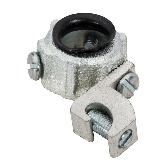 Garvin Industries 2" Stainless Steel Lay-In Lug Grounding Bushing, 4-14 AWG, Flame Retardant Liner, Set-Screw, For Rigid/IMC Conduit