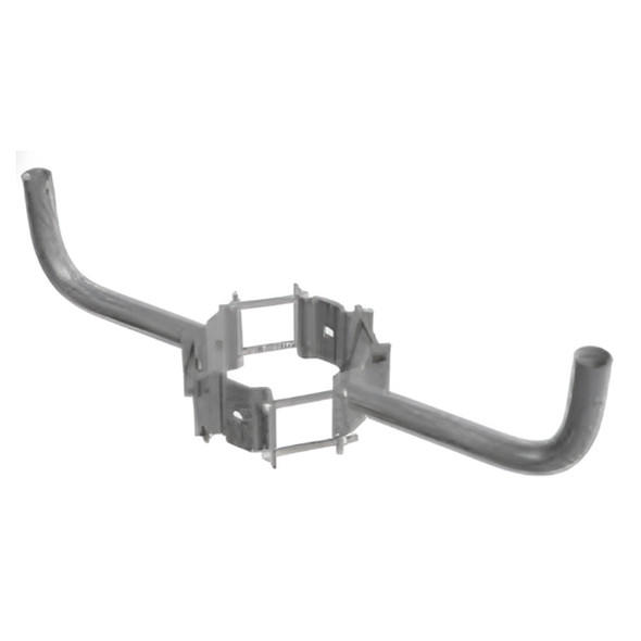 10-13 Inch Diameter, Wood Pole Wraparound Bracket, Double Bullhorn, For Slipfitter