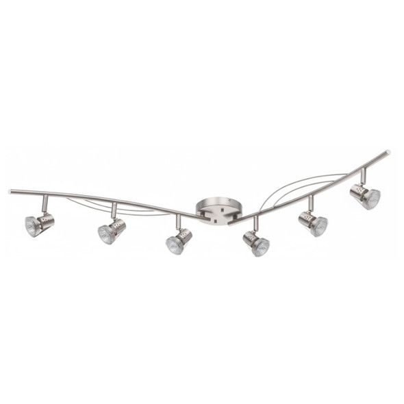 Westgate TRPK Track Pack, 6-Light, LED GU10 Lamp, 6x6.5W, 5x500lm, 3000K, Brushed Nickel