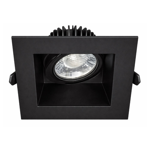 3" Square Regressed Canless Gimbal Downlight, Adjustable, 9W, 800lm, 2700K|3000K|3500K|4000K|5000K