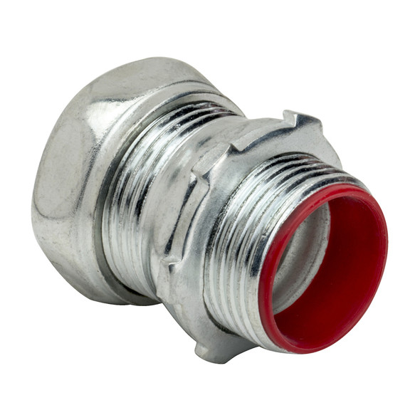 Garvin Industries 652SI, 3/4" EMT Compression Connector, Steel, Insulated Throat