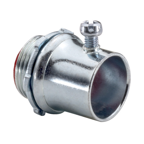 Garvin Industries 637SI, 2-1/2" Set Screw Steel EMT Connector, Insulated Throat, Concrete Tight
