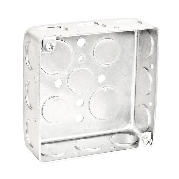 Garvin Industries 4" Square Box, 1-1/2" Deep, Drawn, With Conduit KO's