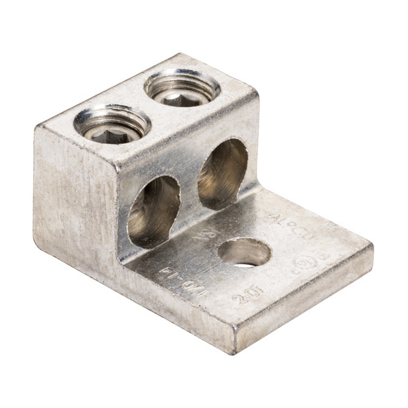Garvin Industries Aluminum Lug, Double, 1/0, 90°C Temperature Rating