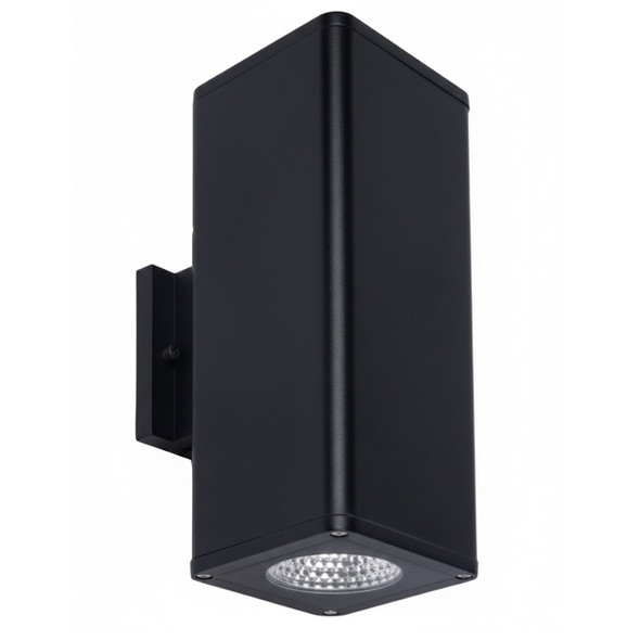 4" LED Round-Corner Square Outdoor Cylinder Light, Up/Down, Selectable Wattage 10W|15W|20W, Selectable CCT 3000K|4000K|5000K, 11.8" Height