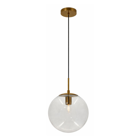 WM-LCFG-12-E26-FR, 12" Frosted Glass, E26 Lamp-Ready, Architectural Globe Pendant, 67" Suspension