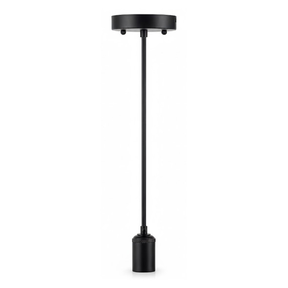 Decorative Socket Pendant, 6FT Cord, E26 Medium Base, 039 Series, Black Cord, Rose Gold or Black Finish