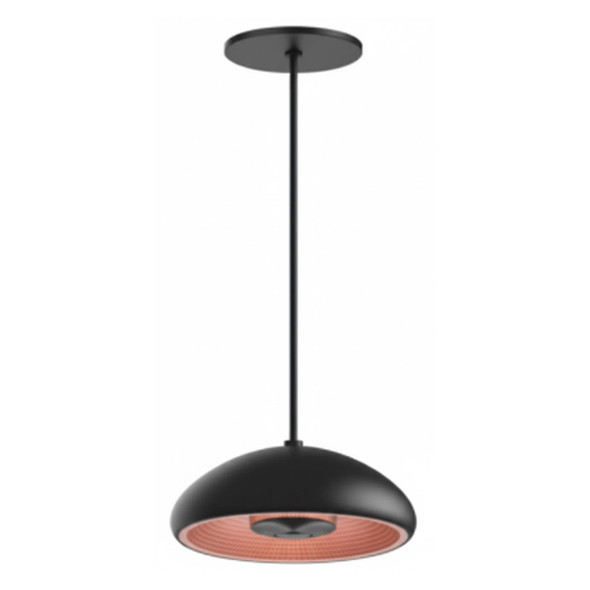 Westgate EU Pendant, 8W, 220lm, 3000K, 8" Diameter, Black with Copper Reflector
