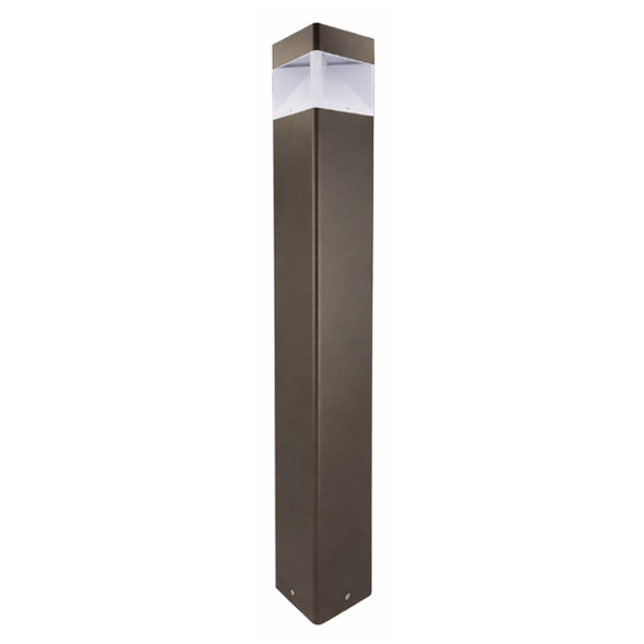 G8 Round 4-Zone Quadrant Modular Bollard, Power and CCT Adjustable, 10W|18W|25W, 3000K|4000K|5000K, White Reflector, Black|Bronze Finish