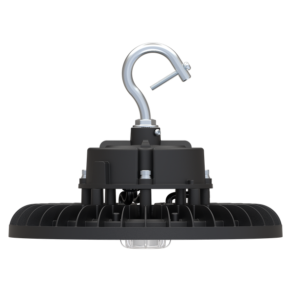 EiKO BAY-E2 Round High Bay, 240W, 38,000lm, 4000K, >80CRI, 277-480V, 0-10V Dimming, Black