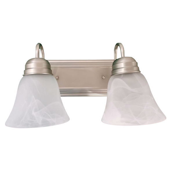 EiKO BRV Leawood Vanity, 2 A19 Lamps, Bronze or Nickel Finish