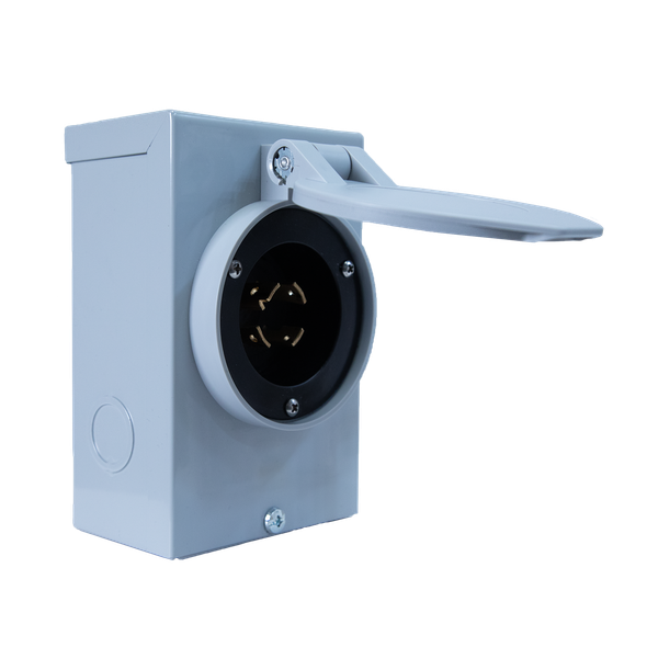 Enerlites 66493M Generator Power Inlet Box, NEMA L14-30P, 30A, 125/250V, Weatherproof, Heavy-Duty Steel Enclosure