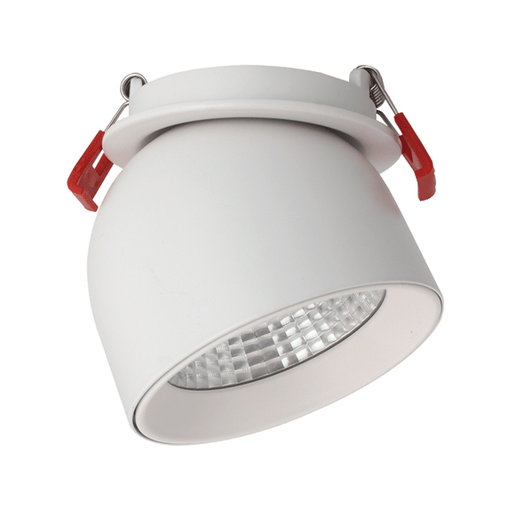 Lotus LED Lights 3" Bullet Floating Gimbal LED, 14W, Adjustable, 5CCT Selectable, White/Black Trim