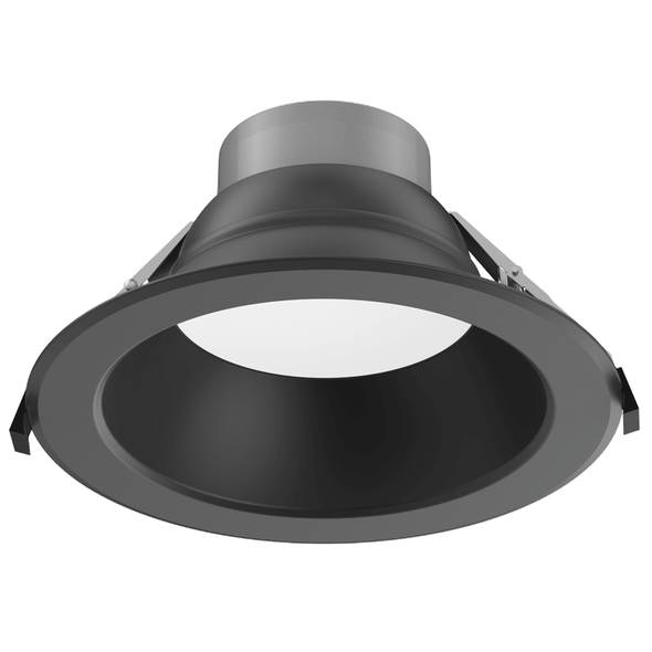 Lotus LED Lights DL254, 10" Round, 40W Max, 5CCT Selectable, 5 Wattage Selectable, High Output, Black Trim Black Reflector