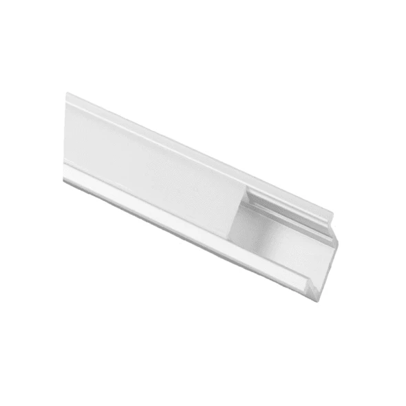 Lotus LED Lights LH-2408, Recessed Mount Aluminum Profile, 24x8mm, 8ft, Silver, White Diffuser