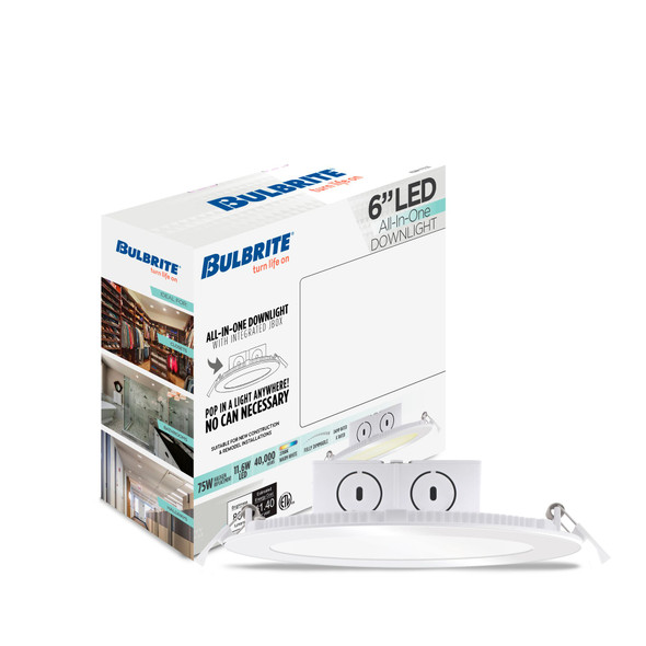 Bulbrite LED 11.6 Watt Downlight Fixture With A White Finish, 2700K (Warm White Light) - alternate image 2
