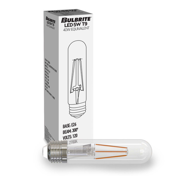 Bulbrite LED 5.1 Watt T9 5" Light Bulb With A Clear Finish And Medium Screw (E26) Base - alternate image 1