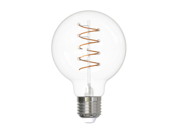 Bulbrite LED 4.5 Watt G25 Spiral Light Bulb With A Clear Finish And Medium Screw (E26) Base, 2100K (Amber Light) - main product image