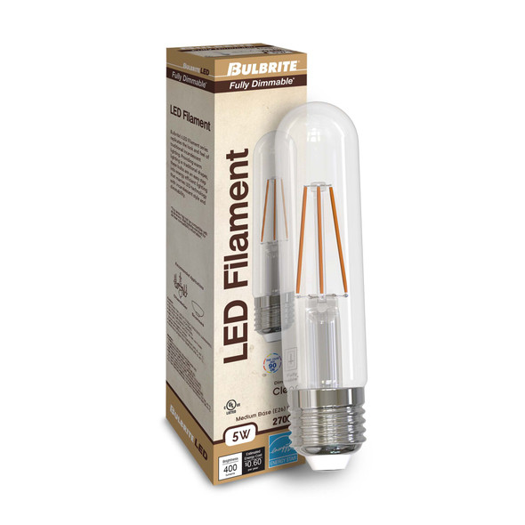 Bulbrite LED 5 Watt T9 5" Light Bulb With A Clear Finish And Medium Screw (E26) Base - alternate image 1