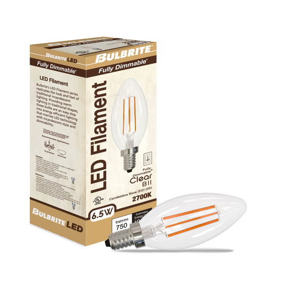 Bulbrite LED 6.5 Watt B11 Light Bulb With Candelabra Screw (E12) Base - alternate image 2