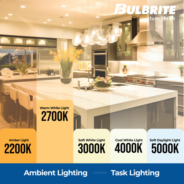 Bulbrite LED 3 Watt T9 5‘’ Light Bulb With A Clear Finish And Medium Screw (E26) Base, 2700K (Warm White Light)