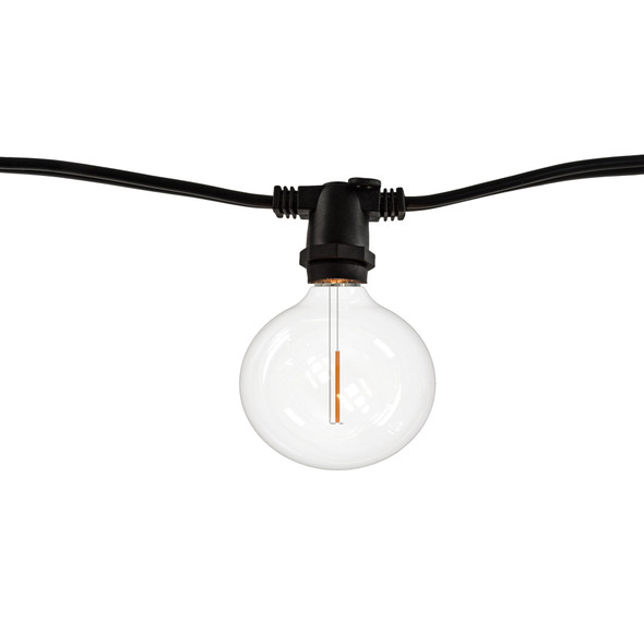 Bulbrite 14-Foot String Light Kit With Clear Shatter Resistant Globe G16 LED Lamps Included - main product image