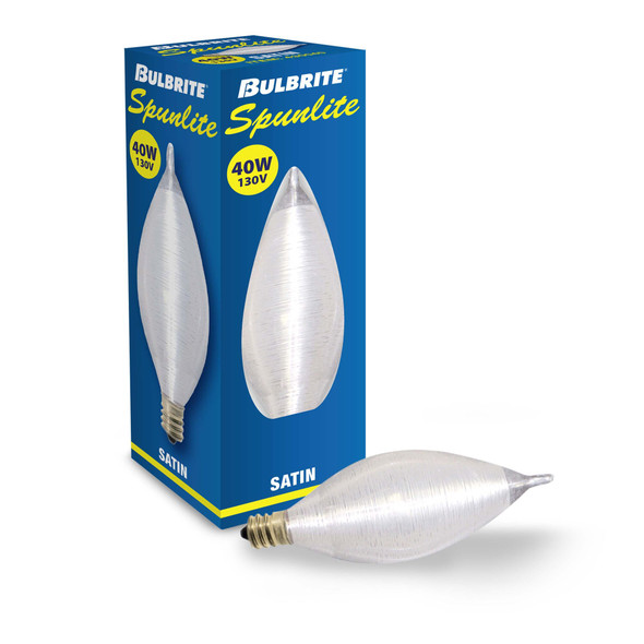 Bulbrite Incandescent 40 Watt C11 Light Bulb With A Satin Finish And Candelabra Screw (E12) Base - alternate image 2