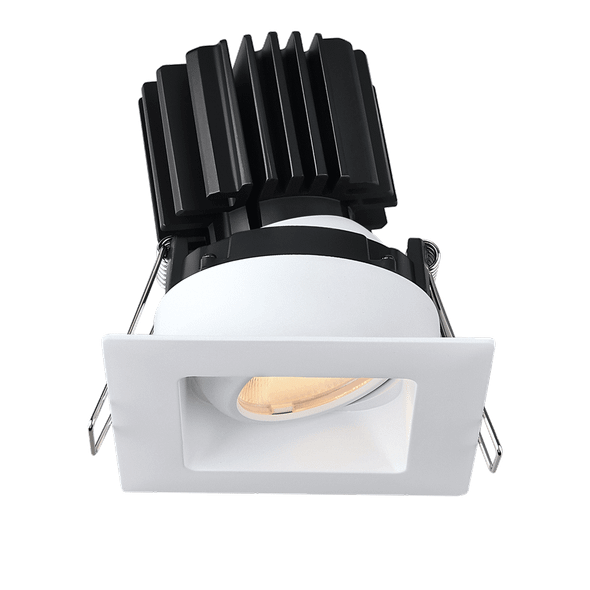 Lotus LED Lights Tangra 3" Gimbal Square Recessed Wide Trim, 3000K, CRI95