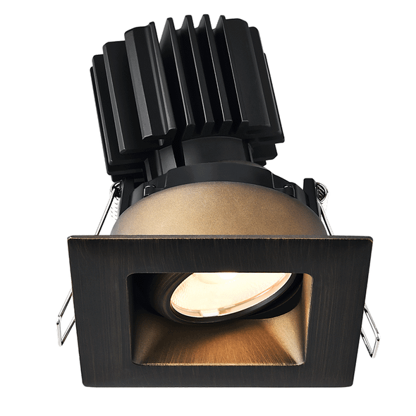 Lotus LED Lights Tangra 3" Gimbal Square Recessed Wide Trim, 3000K, CRI95