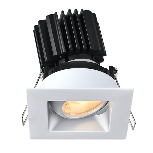 Lotus Tangra 3" Gimbal Square Recessed Wide Trim, 4CCT+DTW 3500K-2700K, CRI90