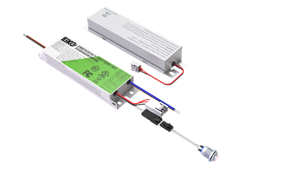 EiKO EEBN Emergency Battery Kit, High Temp, 20W, 120-277V, 156-260VDC Output, White