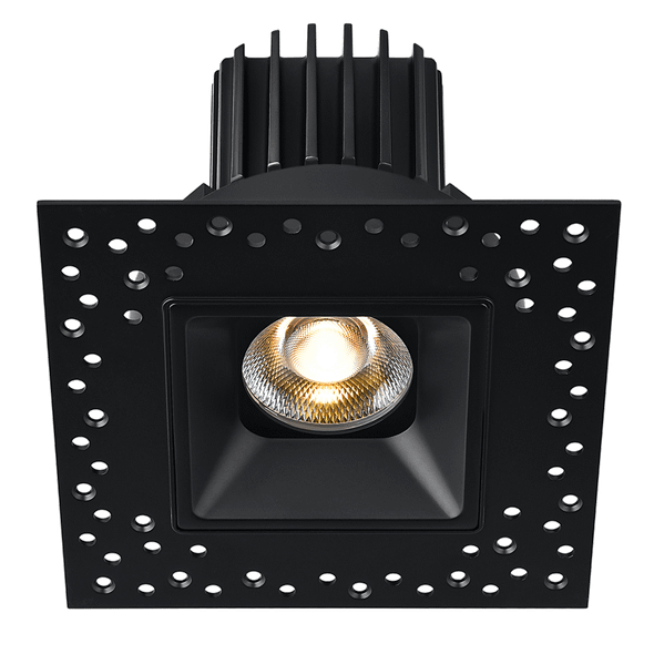 Tangra 3" Fixed Square Recessed Invisible Trim, Dim to Warm 3000K-1800K, CRI95