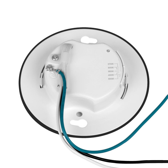 Proluxe Lunette Surface Mount, 4", Diffuse, 5CCT, 120V, 11W, 750lm, 100°, Black/White Finish