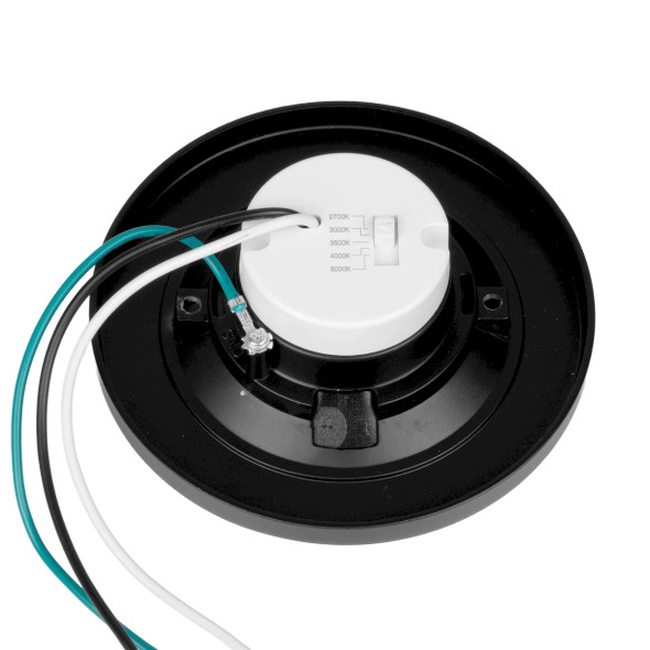 Proluxe Lunette 4" Surface Mount LED Downlight, Diffuse Regressed, 5CCT, 11W, 750lm, 120V AC, 95°, White|Black