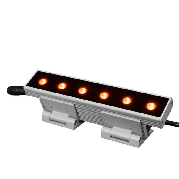 Sēnik Graze Līt RGBW, 1', 35°, Satin Aluminum, 100-277V, RGB+3000K, 552 lumens, 12W, DMX512+RDM