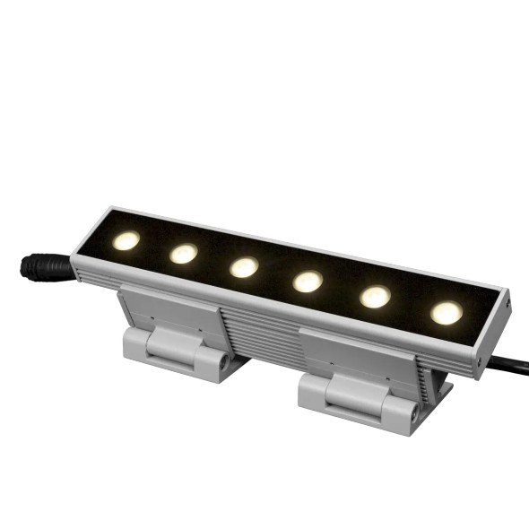 Sēnik Graze Līt RGBW, 1', 35°, Satin Aluminum, 100-277V, RGB+3000K, 552 lumens, 12W, DMX512+RDM