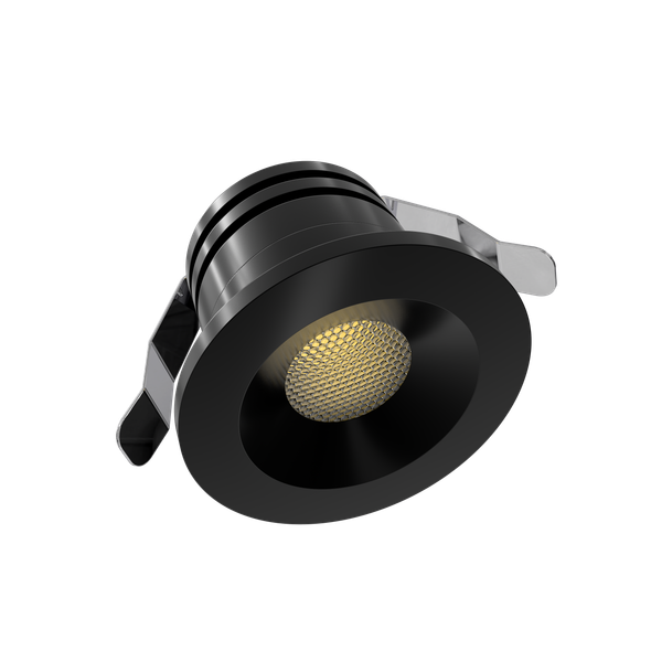 1 Inch Black Puck Light 24V 22K - alternate image 2