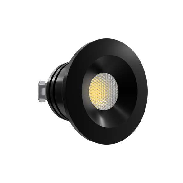 1 Inch Black Puck Light 24V 35K